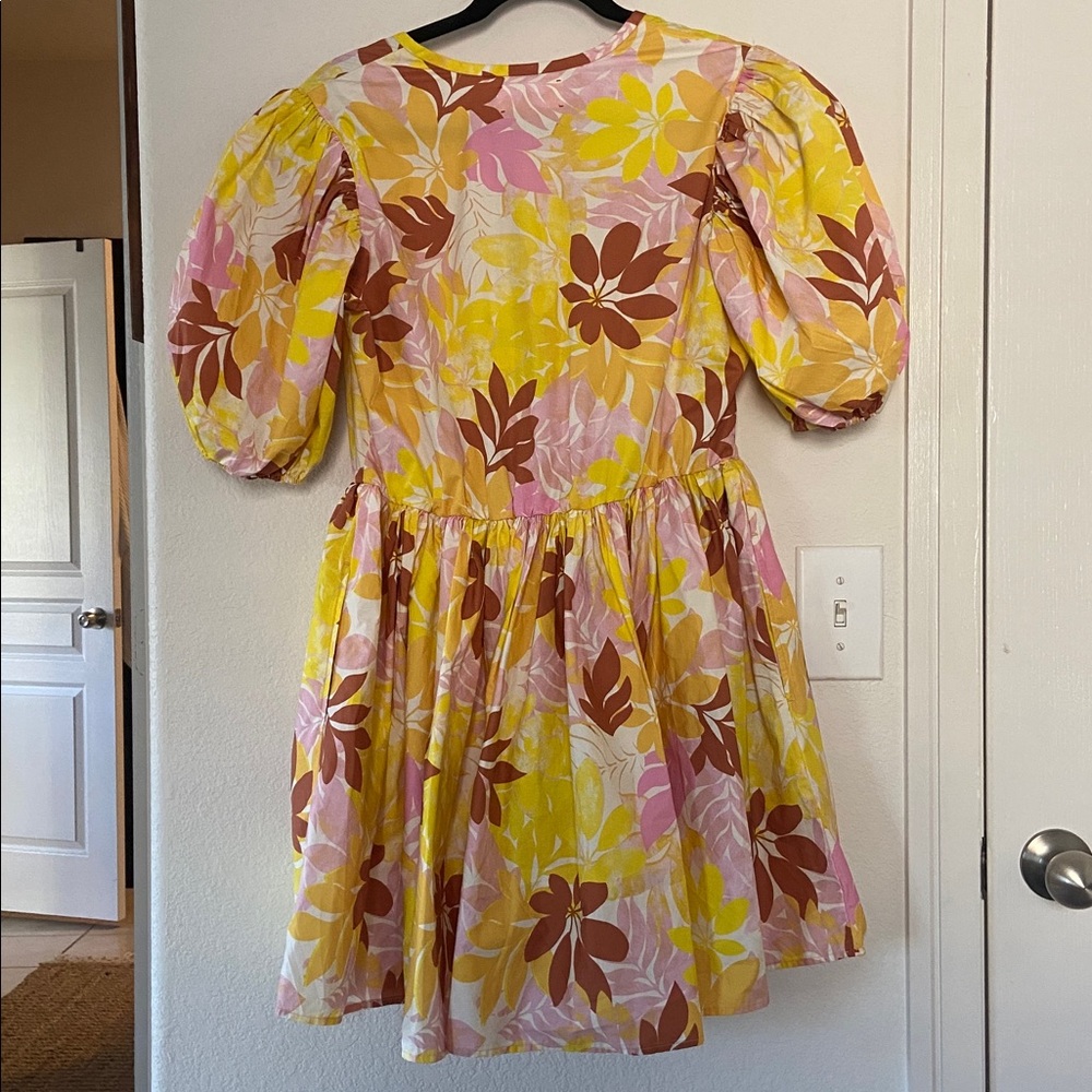 Xirena aurie cotton‎ puff sleeve mini dress - Picture 3 of 5